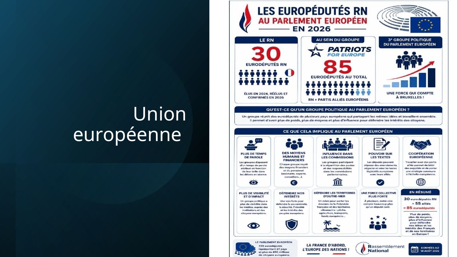 Diapo 7 : Union européenne : les eurodéputés RN au Parlement européen