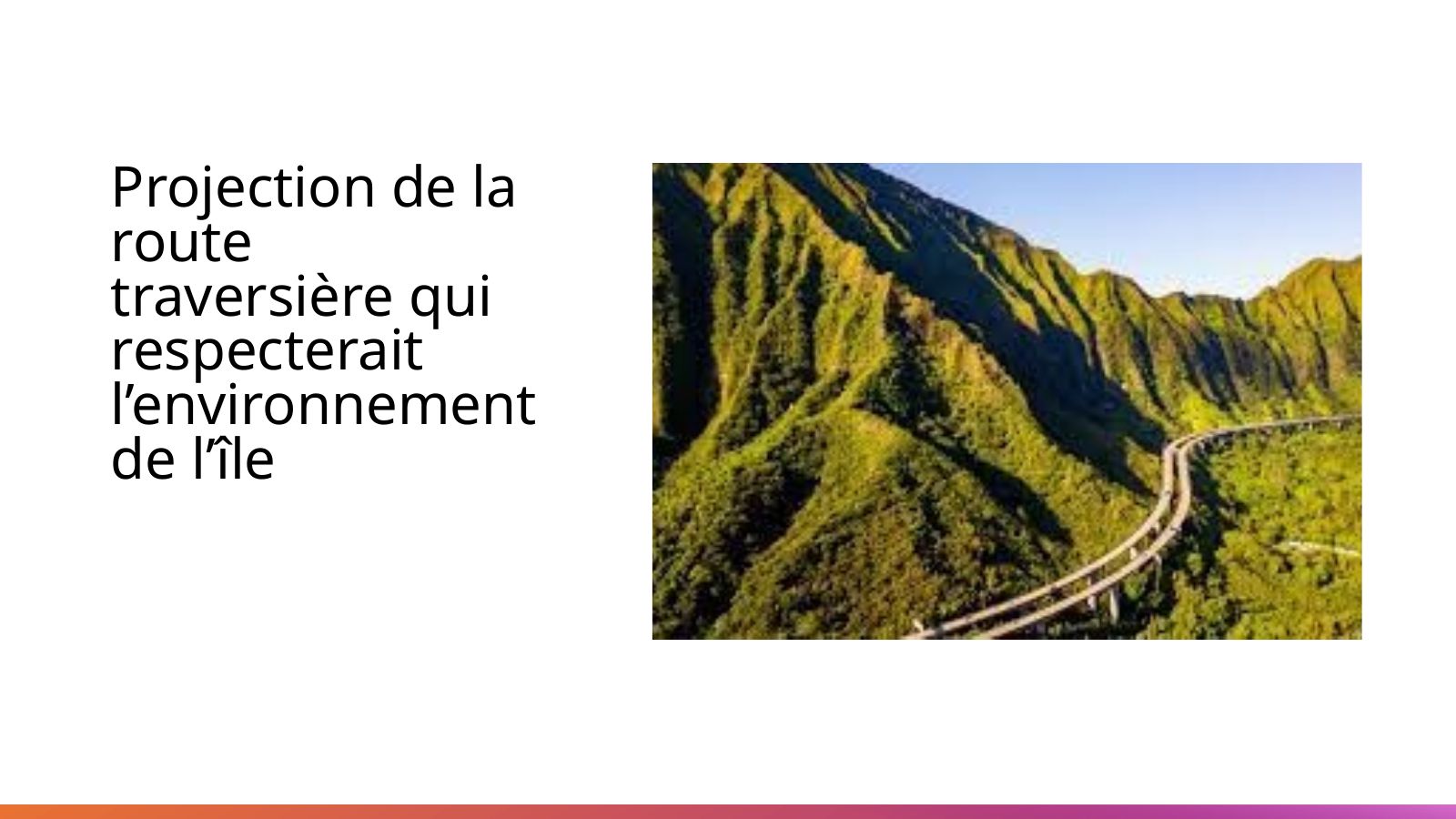Diapo 9 : Projection de la route traversière respectueuse de l'environnement