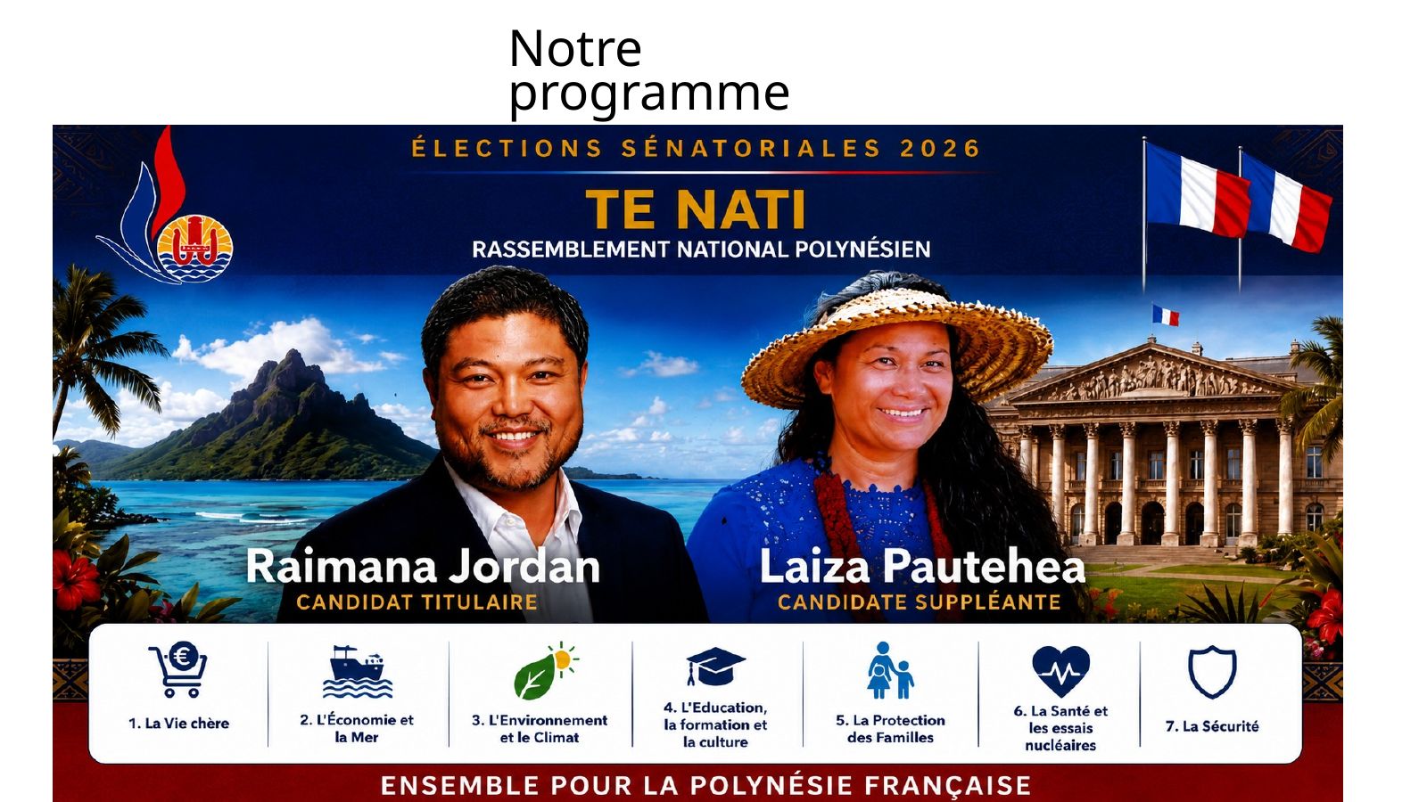 Diapo 14 : Notre programme