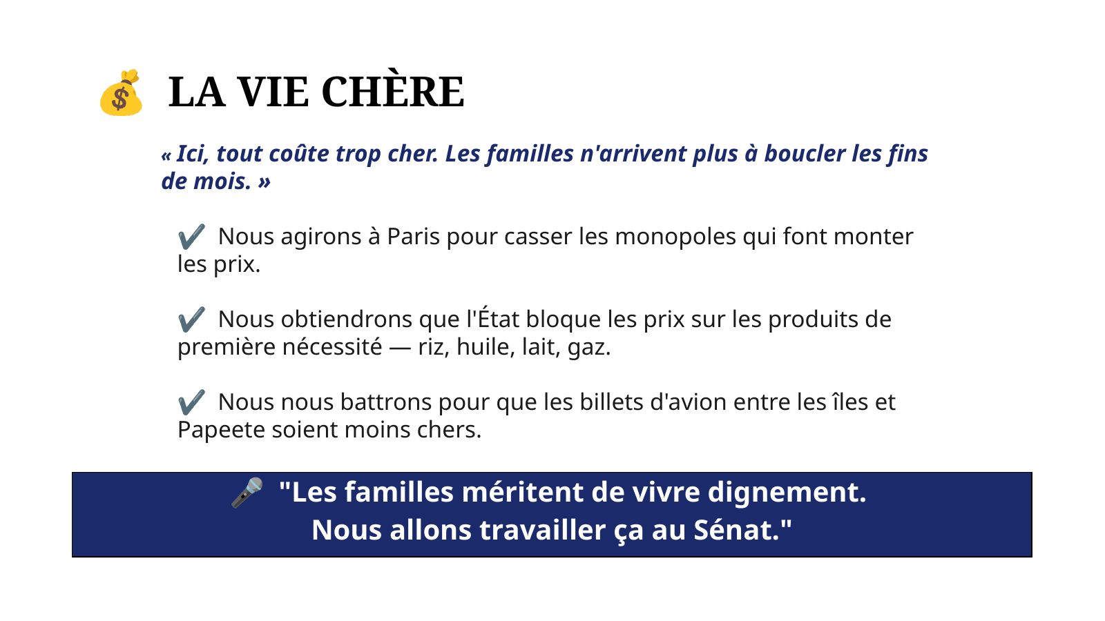 Diapo 15 : La vie chère