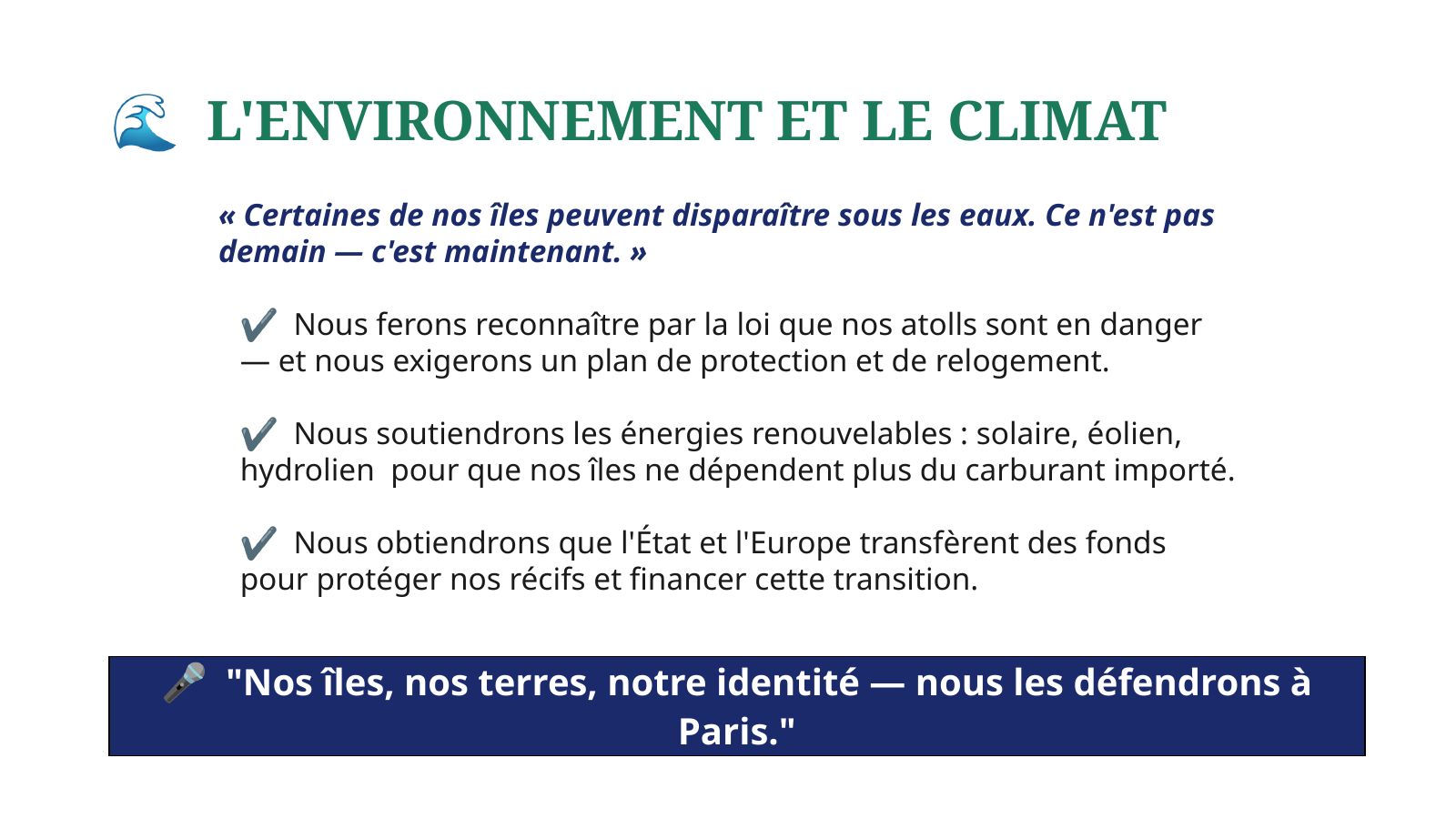 Diapo 17 : L'environnement et le climat